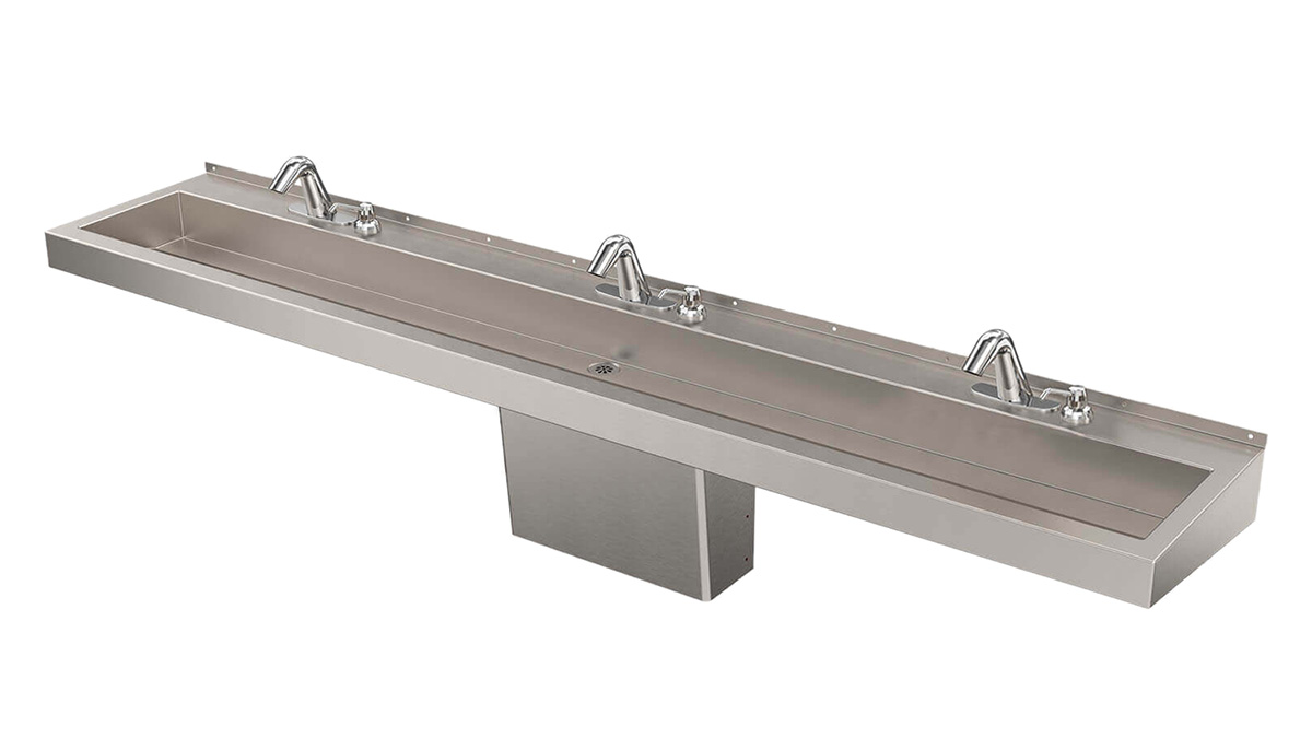 Model No. 9170 HWS Stainless Steel Trough Sink by Neo-Metro